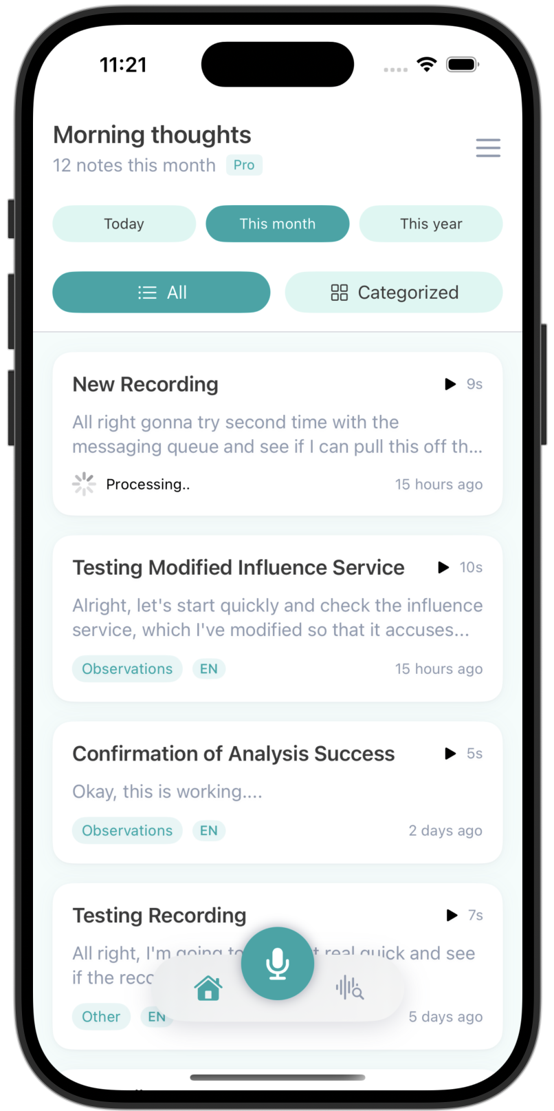 EchoSelf App Screenshot