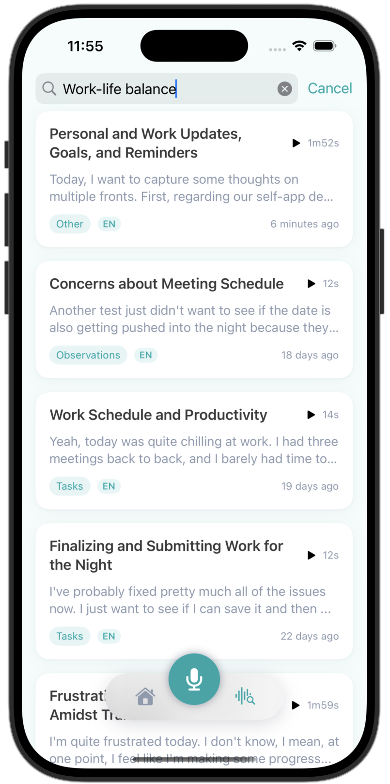 Search & Organization Feature
